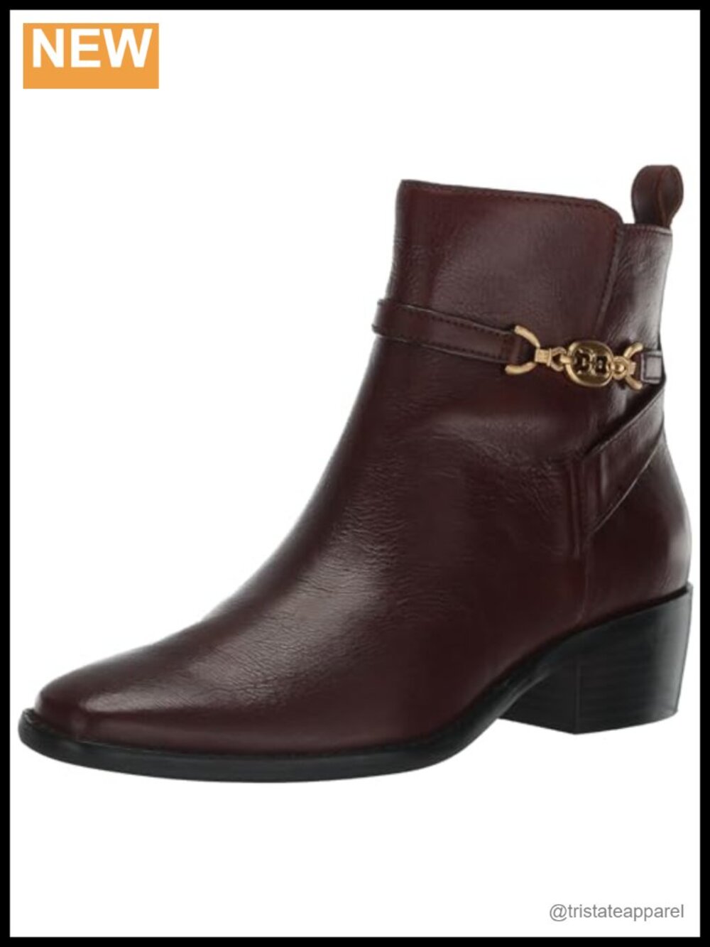 Sam Edelman Brawley Women's Ankle Bootie Square Toe Block Heel Leather Zip